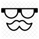 Brille mit Schnurrbart  Symbol