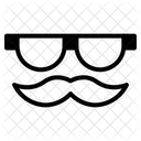 Brille mit Schnurrbart  Symbol