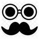 Brille mit Schnurrbart  Symbol