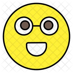 Brille-Smiley Emoji Symbol