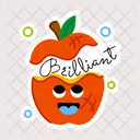 Brilliant Cute Apple Apple Fruit Icon