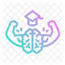 Brilliant Student Smart Brain Strong Brain Icon