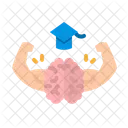 Brilliant Student Smart Brain Strong Brain Icon