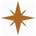 Icono De Vector De Estrellas Brillantes En Estilo Marron Plano Icono