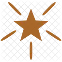 Icono De Vector De Estrellas Brillantes En Estilo Marron Plano Icono