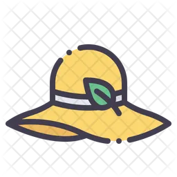 Brimmed Hat  Icon