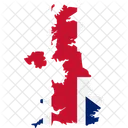 Britain Flag Map Icon