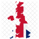 Britain  flag map  Icon