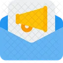 방송 메시지 이메일 광고 이메일 마케팅 아이콘