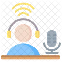 Broadcaster Broadcast Mic Icon