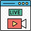 Broadcasting Streaming Live Icon