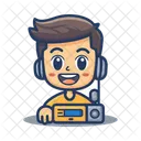 Broadcasting Communication Radio Icon