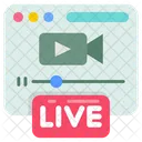 Broadcasting Streaming Live Shows Icon