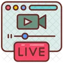 Broadcasting Streaming Live Shows Icon