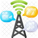 Broadcasting Communication Radio Icon