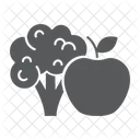 Broccoli And Apple  Icon