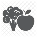 Broccoli And Apple  Icon