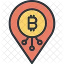 Bitcoin Epingle Emplacement Icon