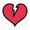 Broken Heart Love Icon