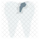 Broken Tooth Damaged Icon