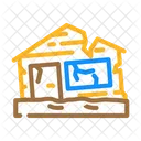Broken House Disaster Icon