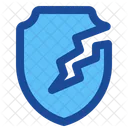 Broken Protection Shield Icon