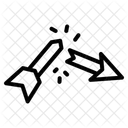 Broken Arrow Arrow Warning Icon