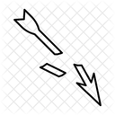Broken Arrow Arrow Warning Icon