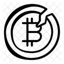 Broken Bitcoin Bitcoin Broke Icon