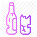 Broken Bottle Garbage Icon