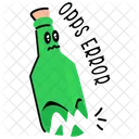Opps Error Broken Bottle Cracked Bottle Icon