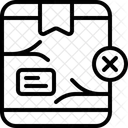 깨진 상자 손상 배송 및 배달 아이콘