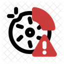 Broken Brake Disc Simple Icon