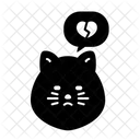 Cat Heart Broken Unhappy Icône