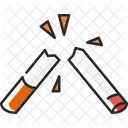 Broken Cigarette Broken Tobacco Icon