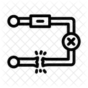 Broken Circuit Path Icon