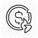 Broken Coin Economic Crisis Icon