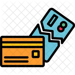 Broken Debit Card  Icon