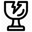 Broken Glass Shard Fragile Icon
