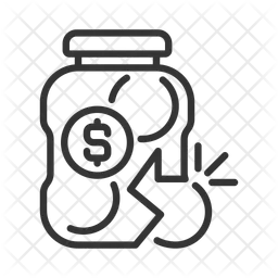 Broken glass jar  Icon
