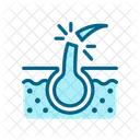 Hair Care Icons Color Blue Icon