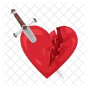 Broken Heart Heart Love Icon