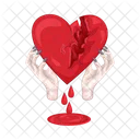 Broken Heart Heart Love Icon