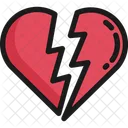 Broken Heart Love Valentine Icon