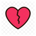 Broken Heart Broken Brekup Icon