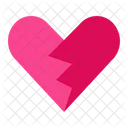Broken Heart Emoticon Love Icon