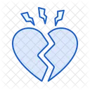 Broken Heart Heart Cracked Icon