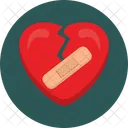 Broken Heart Heart Heart Bandage Icon