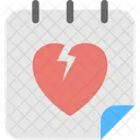 Broken Heart Calendar Icon