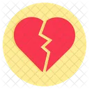 Broken Heart Divorce Separation Icon